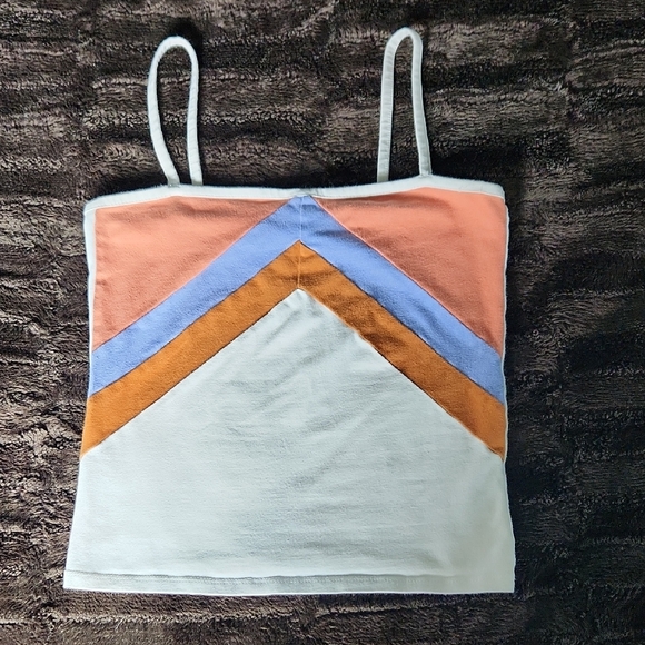 Forever 21 Chevron Camisole in Orange, Blue, and Cream - Picture 1 of 5